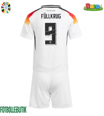 Tyskland Niclas Fullkrug #9 Hemmaställ Barn EM 2024 Kortärmad (+ Korta byxor)